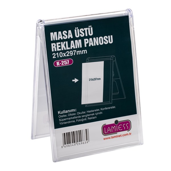 V Tip - Masaüstü Reklam Panosu / Yatay - Dikey